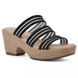 Cliffs by White Mountain Bianna Cork Wedge sandals size 10